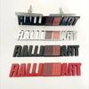 3D Metal Car Styling RalliArt Front Grille Emblem Rear Trunk Badge Sticker For Mitsubishi RalliArt Lancer Ralli Art 9 10 Asx UN1