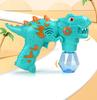 Children'S Dinosaur Bubble Gun Electric Light Music Toy Gun Water Tight Fully Automatic Bubble Machine