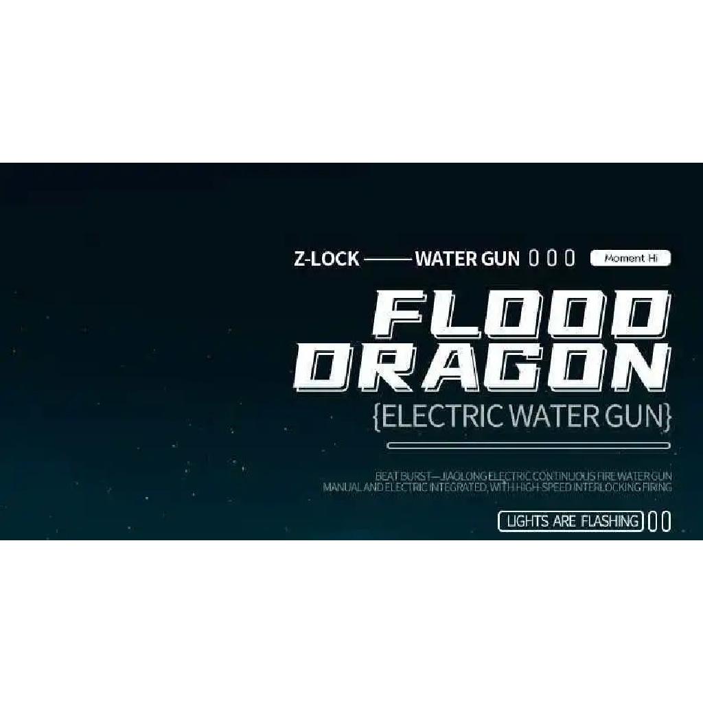 Jiaolong Огненный Электрический Водяной Пистолет со Светодиодной Подсветкой для Улицы, Лета, Пляжа, Бассейна, Большая Емкость, Дальняя Стрельба, Игрушка, Подарок на Вечеринку