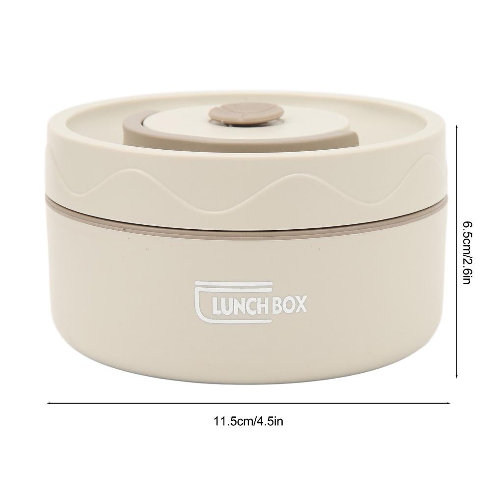 Round Shape Thermal Cooking Pot 420ml/550ml Thermal Lunch Box Outdoor Dining