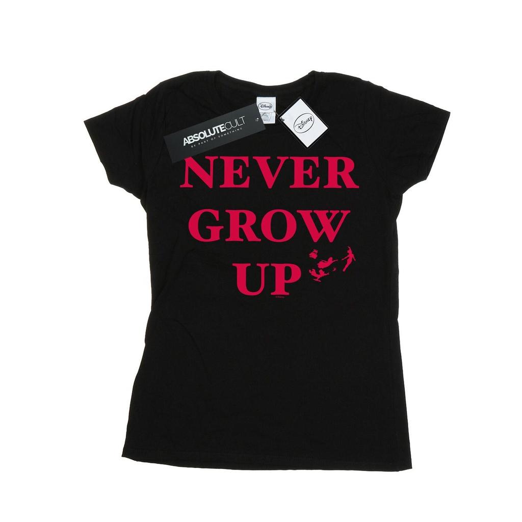 Disney Womens/Ladies Peter Pan Never Grow Up Cotton T-Shirt