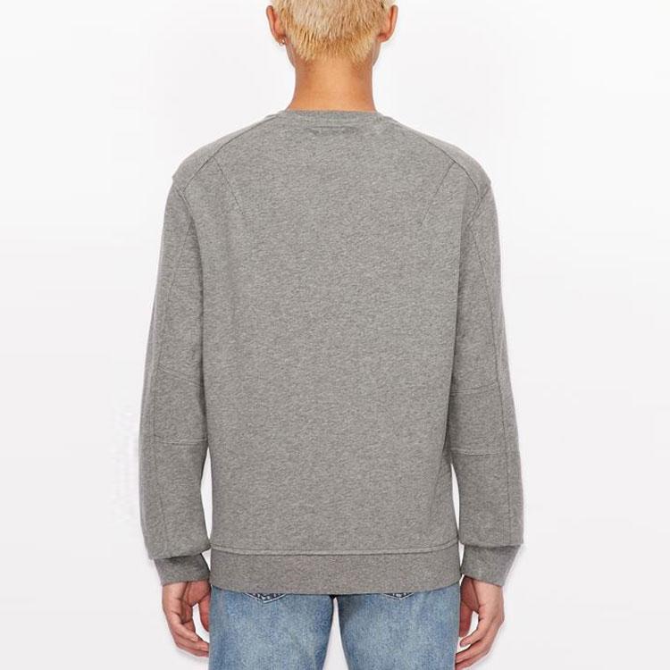 Armani Exchange Мужская толстовка с круглым вырезом и принтом логотипа Aex Серая 8NZMPA-ZJ1ZZ-3930