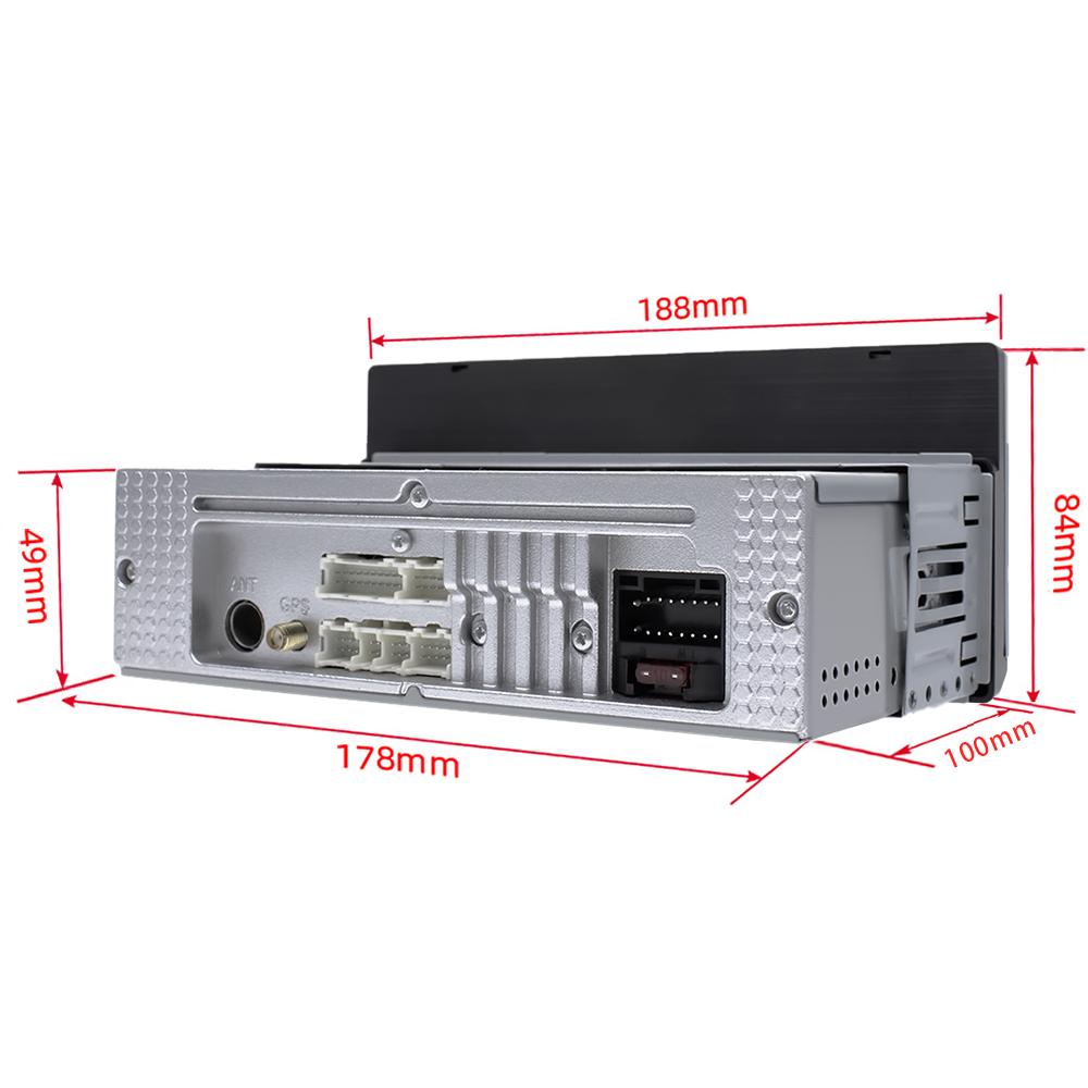 Универсальный автомобильный радиоприемник на базе Android, 1 Din, сенсорный экран 6,9 дюйма, 64 ГБ/2 ГБ, Carplay Android Auto, интеллектуальный мультимедийный плеер, Wi-Fi, GPS-навигация, FM-стерео