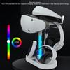 For PS VR2 Dual Controller Magnetic Charging Base With Indicator Light Charging Dock With RGB Light VR Headset Display Stand