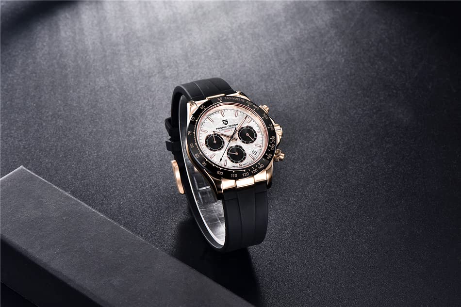 Pagani Design SEIKO Кварцевые Daytona с Керамикой Классические из Нержавеющей Стали Сапфировые PAGANI DESIGN Мужские Часы, Японский Механизм, Хронограф, Корпус,