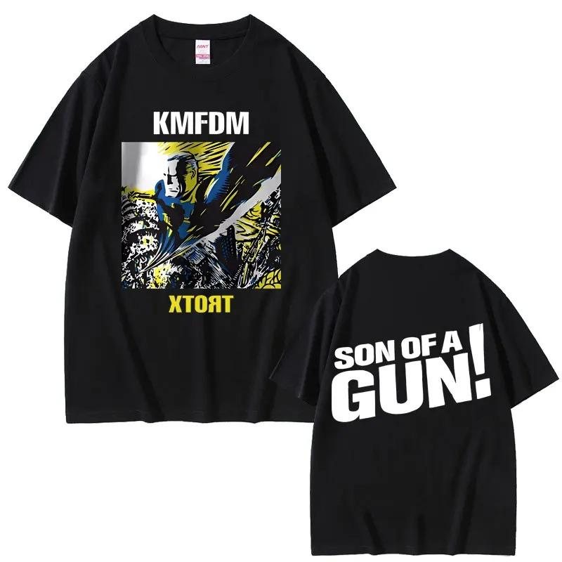 2026 Rock Band Kmfdm Тур 97 Графический Принт Футболка Летняя Мужская Женская Винтажная Готическая Панк Уличная Одежда Мужская Повседневная Футболки из Чистого Хлопка