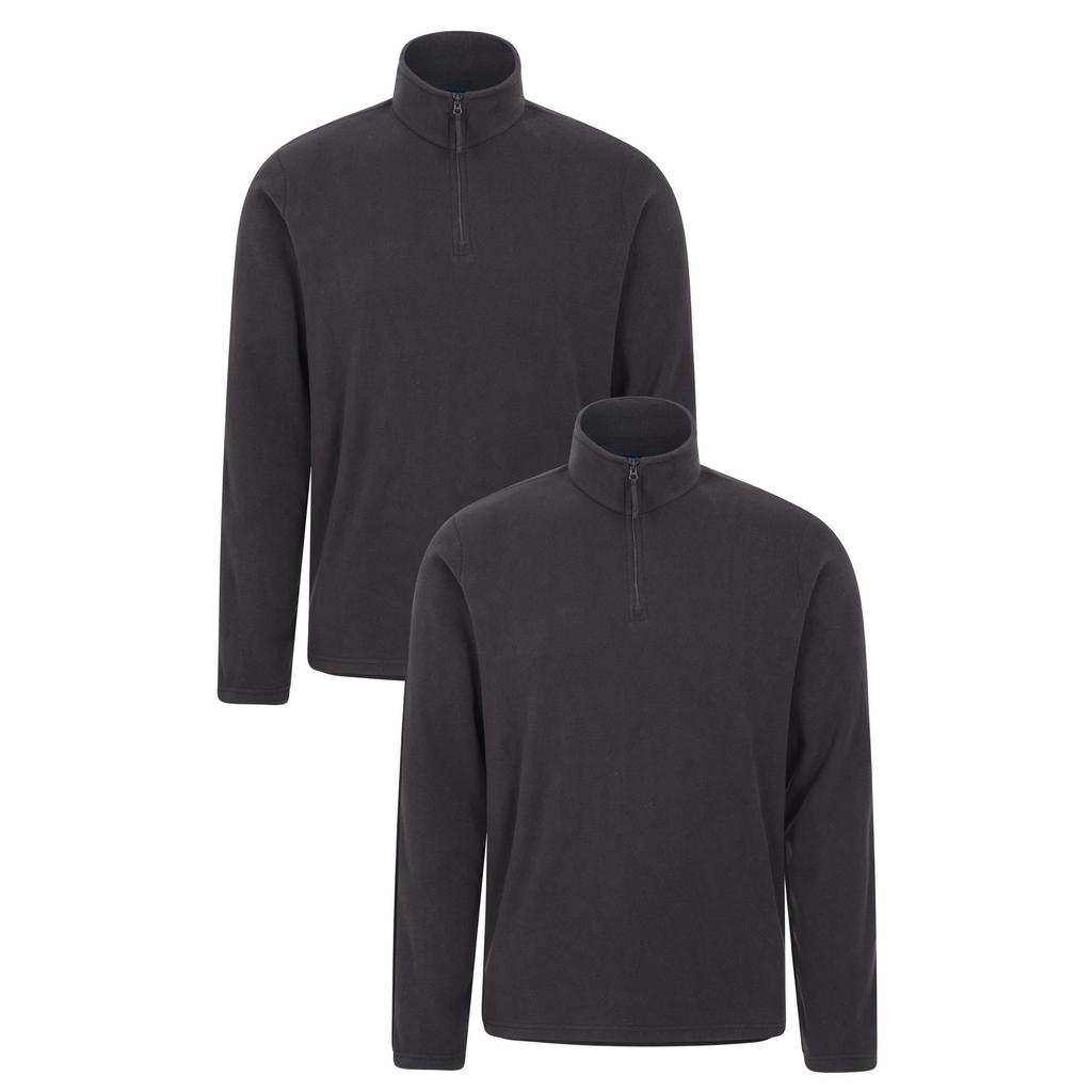Mountain Warehouse Mens Camber II Fleece Top (Pack of 2)