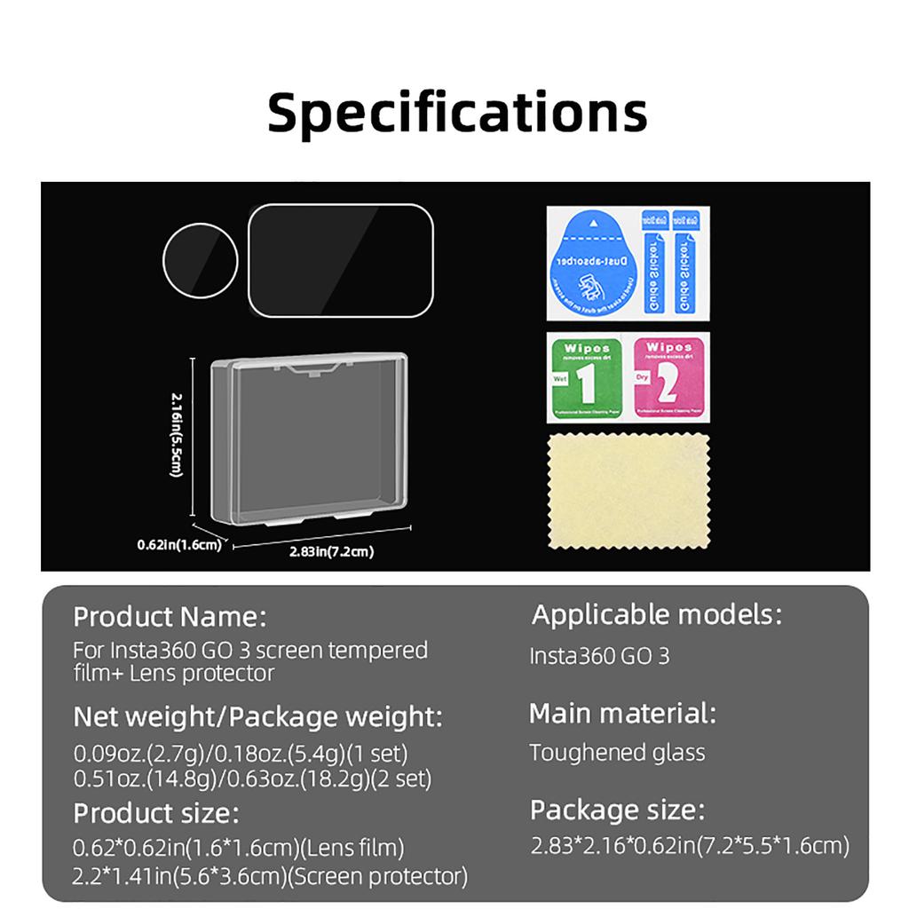 Для 0 GO 3 закаленная пленка для камеры, пленка для экрана, объектива, защитная пленка из закаленного стекла, аксессуары для экрана