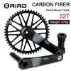 RIRO Carbon Fiber Crank Road Bike 11/12 Speed 50-34/53-39T Direct Mount Bicycle Crankset 170mm 46/48/50/52T Chainring Bike Parts