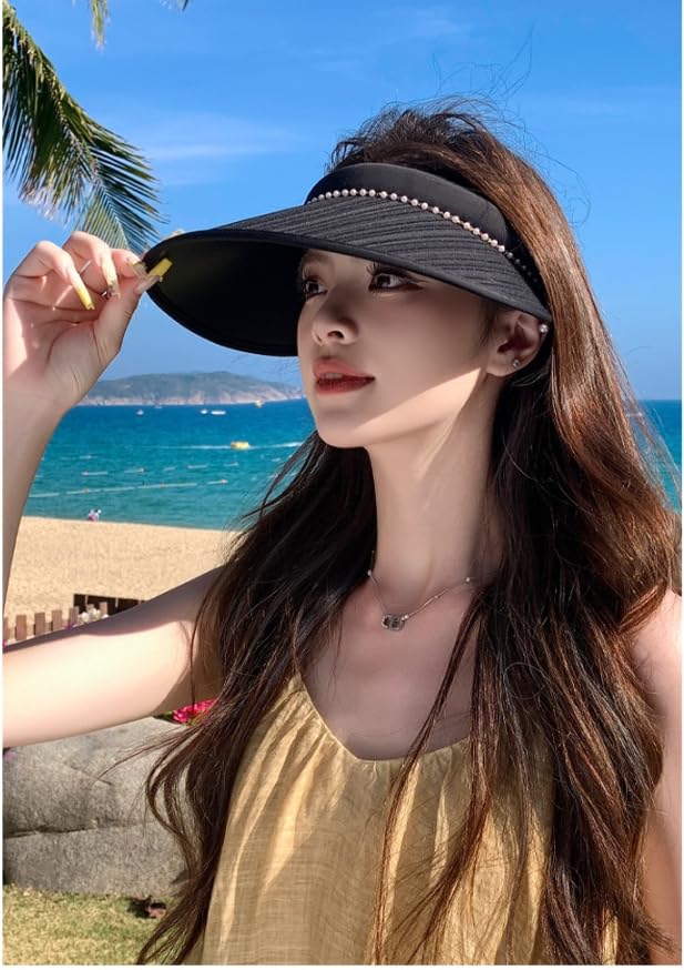 Солнцезащитный козырек для шляпы UV Pearl для широкого пота Солнце Солнечный ожог УФ Горный велосипед Повязка на голову Тип 8803 [LeafIn] Женщины, Защита, Кепка, Мужчины, Лето, Поля,