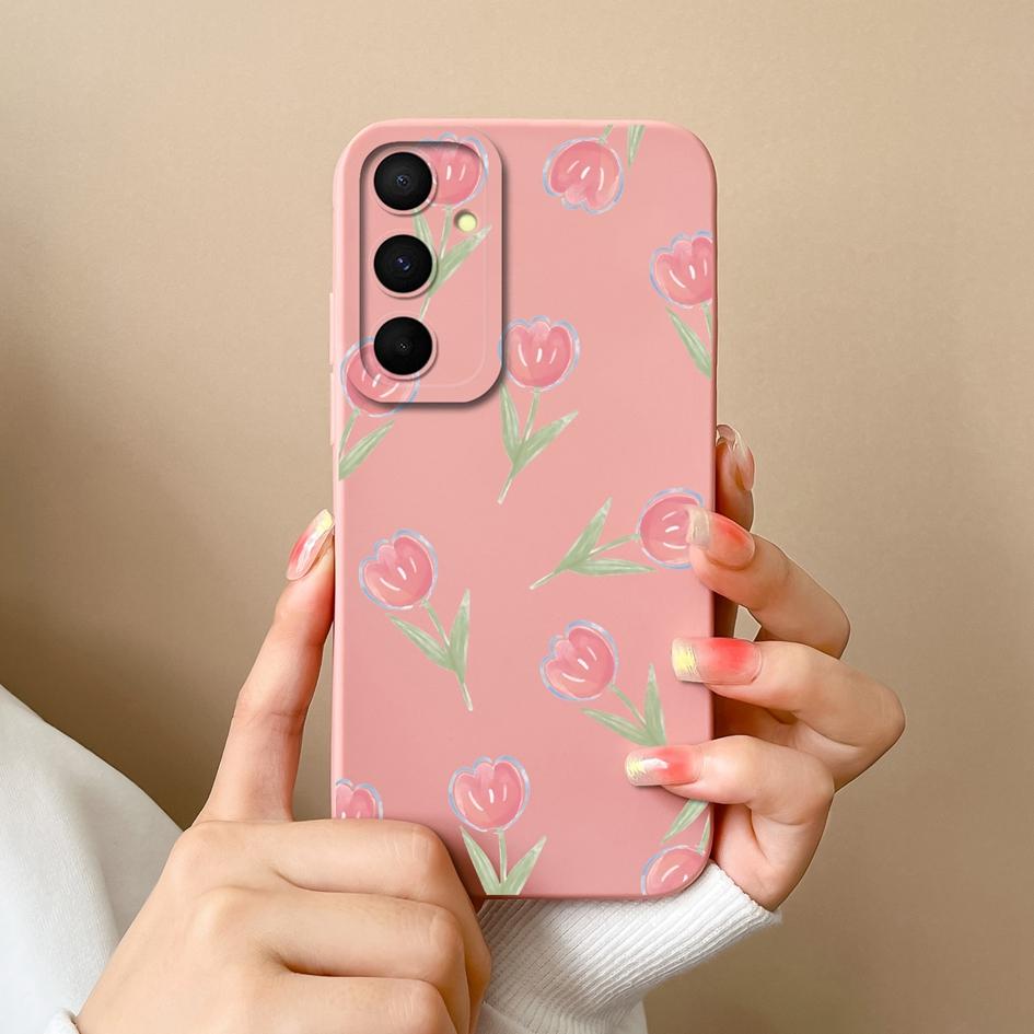 Чехол для Samsung Galaxy A55 S22 S23 M34 A05 A15 C55 F15 S24, чехол для телефона с милым кроликом и мультяшным узором, жидкий силиконовый противоударный бампер для Samsung