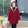 Autumn and Winter New Mothers In The Long Section of Thickened Imitation Lambswool Particle Velvet Jacket Ladies Warm Jacket