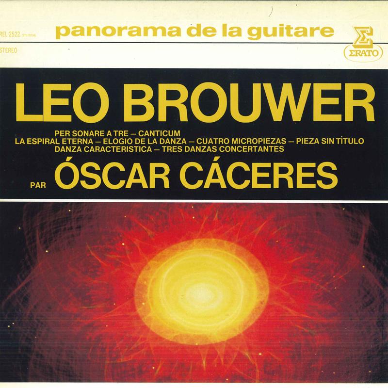 LP Record LEO BROUWER OSCAR CACERES Leo Brouwer Par Oscar Caceres REL2522 ERATO Japan Classical Used