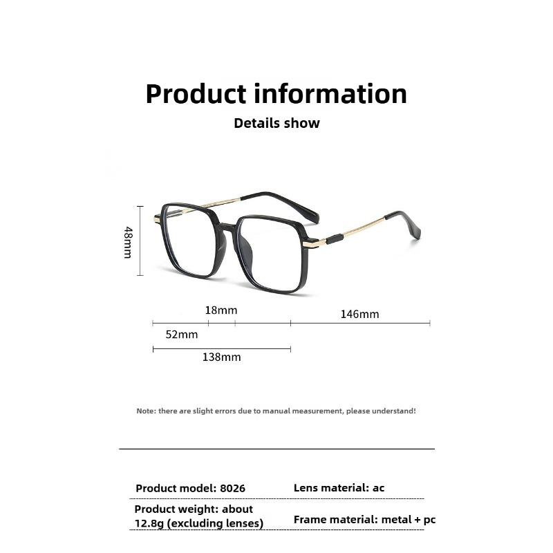 Новые Модные Художественные Очки с Плоскими Линзами, Блокирующие Синий Свет, Популярные в Интернете