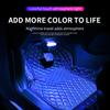 Автомобильный светодиодный светильник с сенсорным управлением, 7 цветов, водонепроницаемый, устойчивый к царапинам, мини-размер, перезаряжаемый беспроводной светодиодный светильник для салона