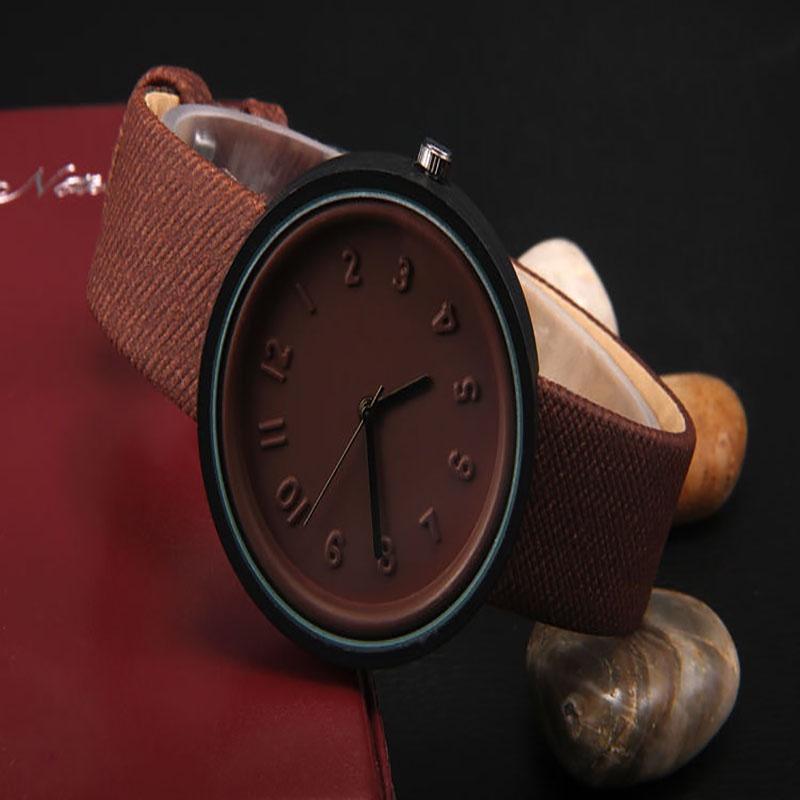 Elegant Fashion Number Dial Simple Round Wrist Watch Bracelet For Women