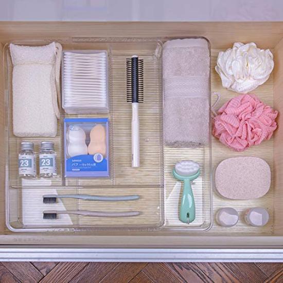 Benzoyl Extendable Cutlery Tray for Sliding Cutlery Drawer Kitchen Small Item Transparent Drawers, Case, Storage, Storage, Storage,