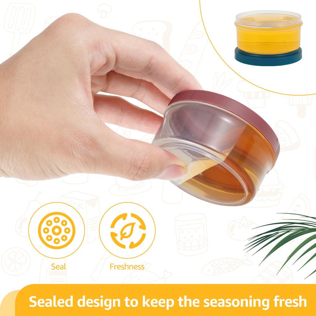 9 шт. контейнеров для заправки салата с герметичными крышками 50/75 мл многоразовые контейнеры для соуса для ланч-бокса и пикника, соусы, специи для салата