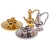 1: 12 Dollhouse Miniature Metal Tea Set Teapot Cup Plate Furniture Toys