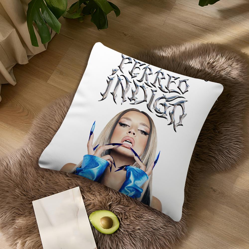 Singer LLola IIndigo EL cushion cover Living Room Accent Couch Back Support Square Lounge Restful Nap Companion Pillow Case