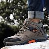 Winter Men's Hiking Boots Warm Waterproof Snow Boots Leather Sneakers Male Outdoor Sports Shoes Plus Size 39-47