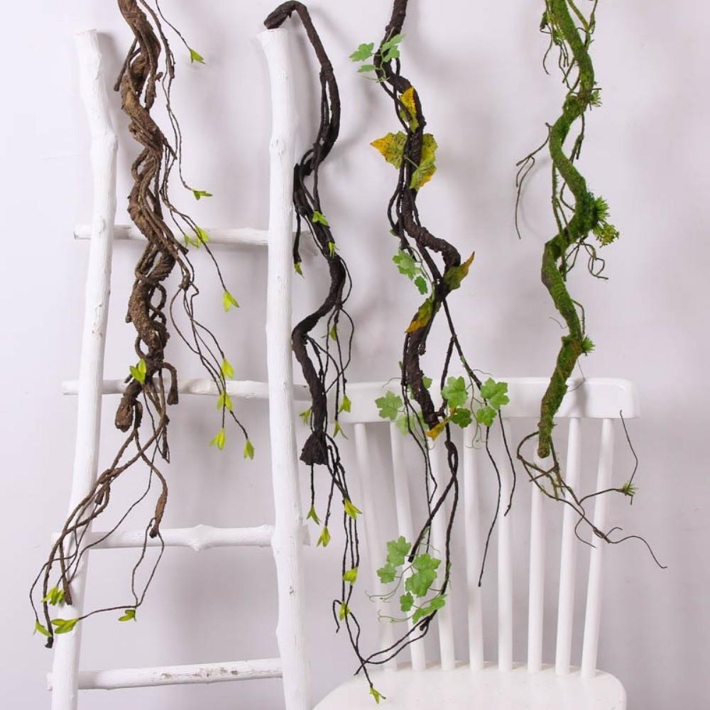 Настенная искусственная ротанговая лоза DIY форма венка Искусственные растения Дерево Виноградные листья Декоративная поддельная ветка Домашний декор