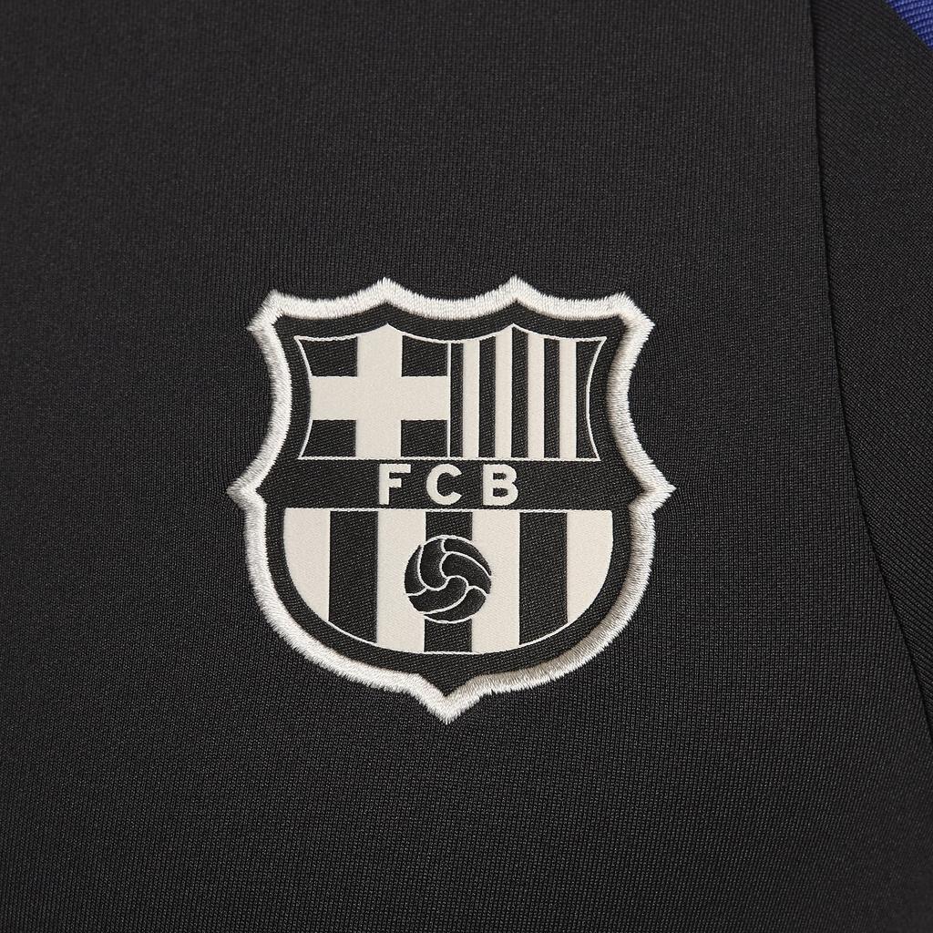 Nike Футболка FC Barcelona с принтом в виде букв, удобная, дышащая, с длинным рукавом, мужская, черная FN9834-011