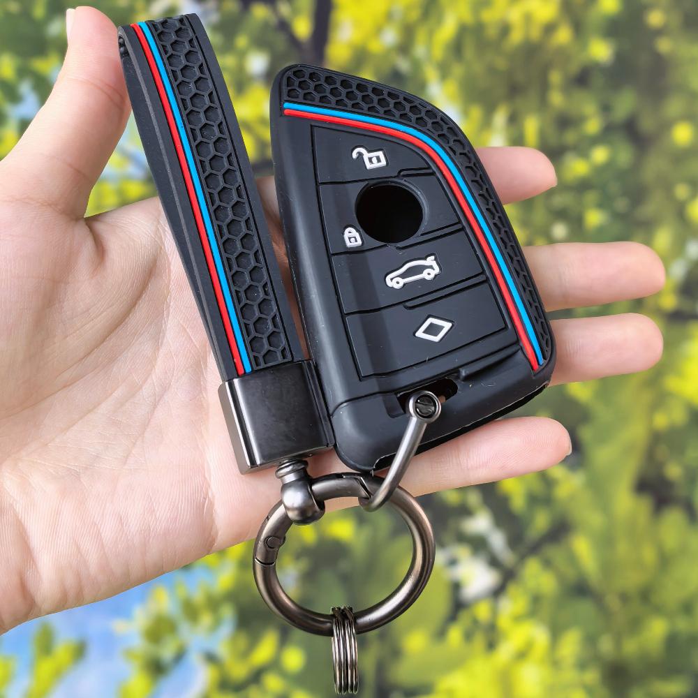 KeyChain Cover For BMW 1 3 4 5 7 Series X3 IX3 I3 X6 X4 X5 G20 F40 X1 F48 F40 G23 F34 F15 X7 U06 G81 M3 IX40 Silicone Key Case FF45