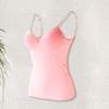 Мягкий бюстгальтер, топ на тонких бретелях, однотонный, с v-образным вырезом, без рукавов, быстросохнущий, облегающий, сексуальный, мягкий бюстгальтер, верхнее нижнее белье для женщин