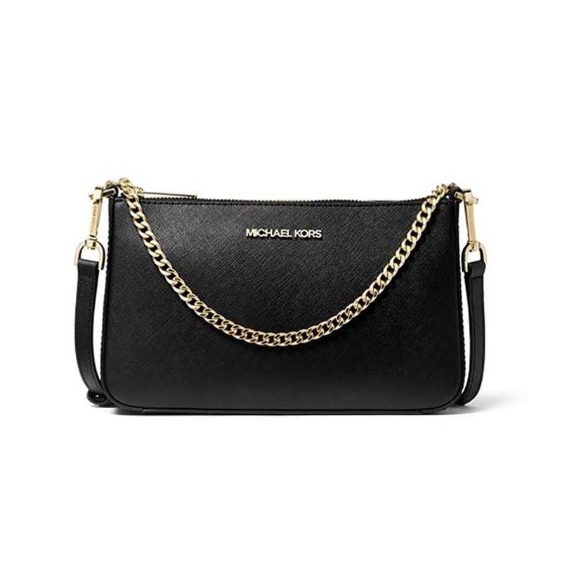 Michael Kors Цепочка Jet Set простая сумка под мышку из коровьей кожи кроссбоди сумка на плечо женская черная