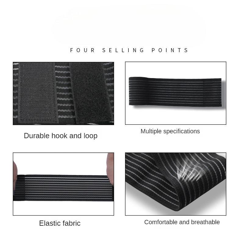 Спортивный бандаж, эластичный наколенник, рукав на бедро, против судорог, самоклеящаяся лента для ног, натяжной ремень, защита и компрессия