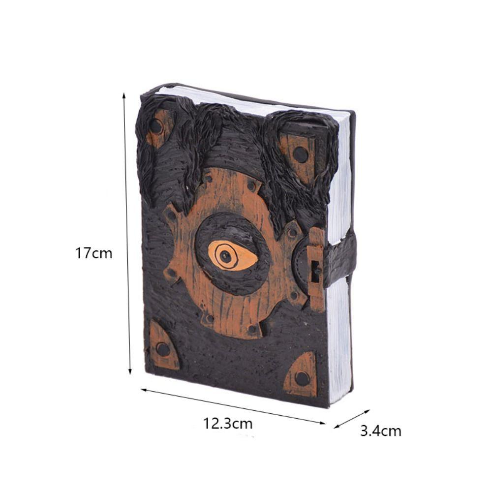 Resin Spell Book Ornaments Realistic Desktop Sculpture Halloween Devil Eye Book Gift