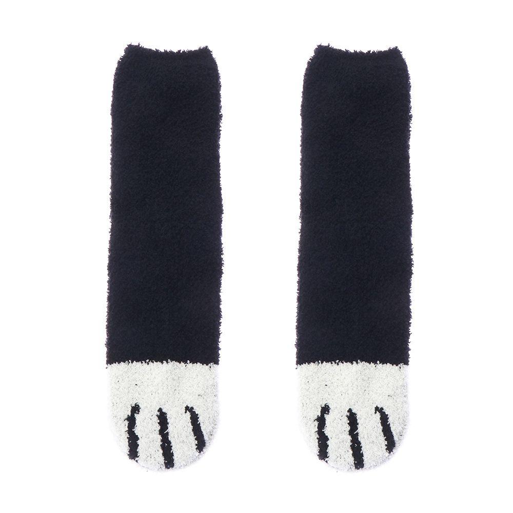 gift Fluffy Thickening Plush Sleep Bed Sock Floor Socks Cashmere Sox Coral velvet socks Paw pattern