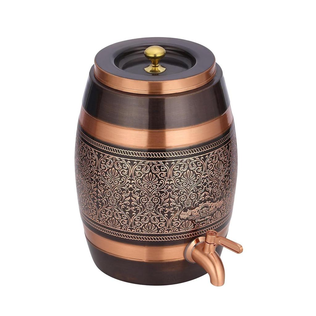 Pure Copper Dispenser 5 Litres Antique Itching Barrel