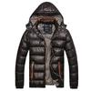 Men's Thick Cotton Suit Winter Slim Hooded Warm Coat