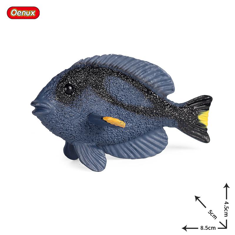 Oenux Модель Морские Животные Фигурки Экшн Океанские Рыбы Парусник Окунь Групер Лосось Фигурки для Аквариума ПВХ Обучающая Детская Игрушка