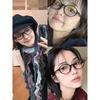 2025 Fashionable Women Acetate Glasses Frame Korea Style Vintage Small Oval Eyeglasses Brand Design Ultralight Eyewear