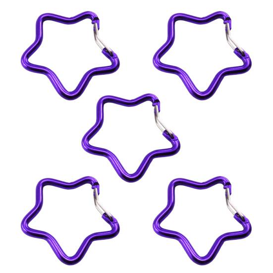 5 шт. карабин в форме пятиконечной звезды, прочный алюминиевый сплав, портативный, легкий, для кемпинга, скалолазания, подвесная пряжка