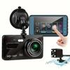 4 Inch Touch Screen Car DVR Dash Camera 1080P Front Camera Wide Angle Auto Recording Driving Recorder With Parking Monitoring Dashcam