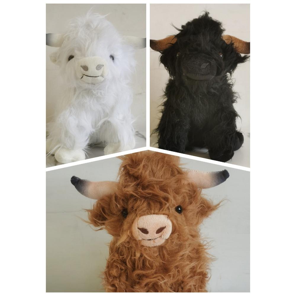 Плюшевая игрушка Highland Cow, шотландский горный бык, милая кукла быка с длинными волосами.