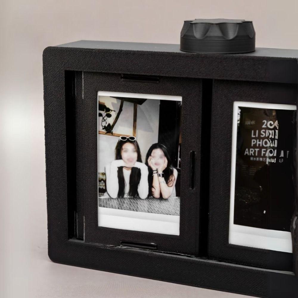 Protective 3D Rotating Photocard Holder Transparent Card Display Rack Photo Album  Home Decor