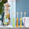 Набор детских зубных щеток 2 шт. в форме жирафа, мягкая щетина, мультяшные зубные щетки для детей 3-12 лет