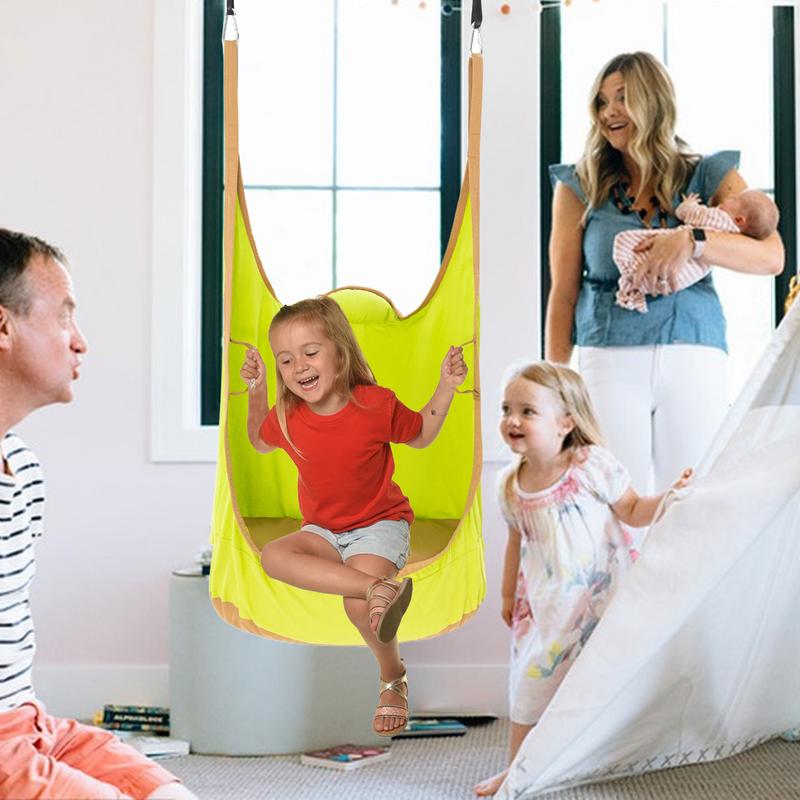 Детское кресло-гамак в виде кокона, сенсорные качели, детское кресло-гамак в виде кокона, портативное кресло-гамак, надувные качели-гамак с подушкой