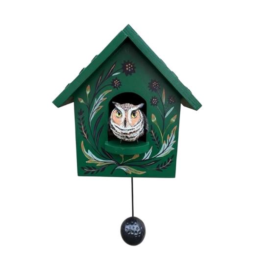 Whimsical Kinetic Art Birdhouse Wall Decor Handmade Wooden Decorative Wall Ornament Patchwork Garden Decoration