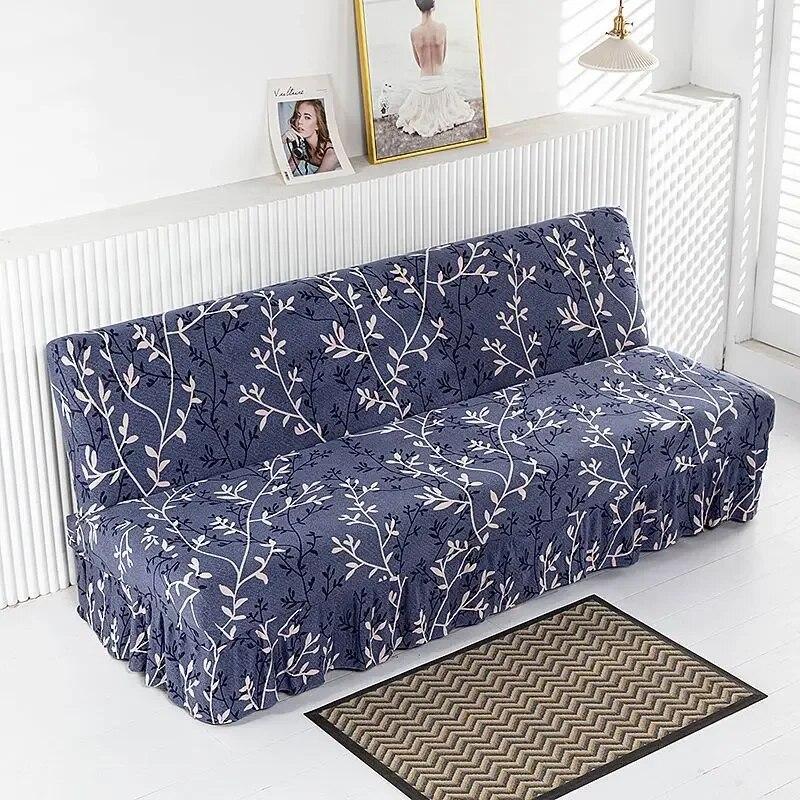 Чехол для дивана без подлокотников, эластичное полное складное покрывало для дивана, универсальная юбка, край диванной подушки, полный защитный чехол