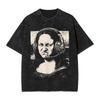 Funny Mona Lisa Selfie Art Meme Tshirt Summer  Y2k Funny Tshirts Casual Hippie Tshirt For Men Short Sleeve Printed Clothes
