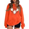 Women's Fashion Round Neck Long Sleeve Hoodie Halloween Small Print Hoodie