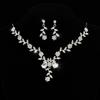 Bridal Rhinestone Crystal Necklace and Earrings Set for Ladies’ Banquets