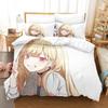 Удобный комплект пододеяльника с аниме-принтом, включающий пододеяльник и наволочки, размеры Single, Twin, Full, Queen, King, для взрослых и детей
