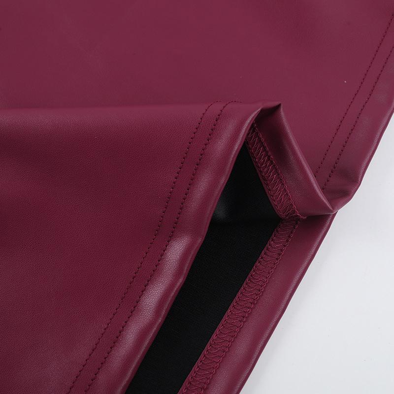 Women Sexy Strapless Pu Leather Maxi Dresses Fashion Sleeveless Off Shoulder Pleated Dress Slim Elegant Party Evening Gown